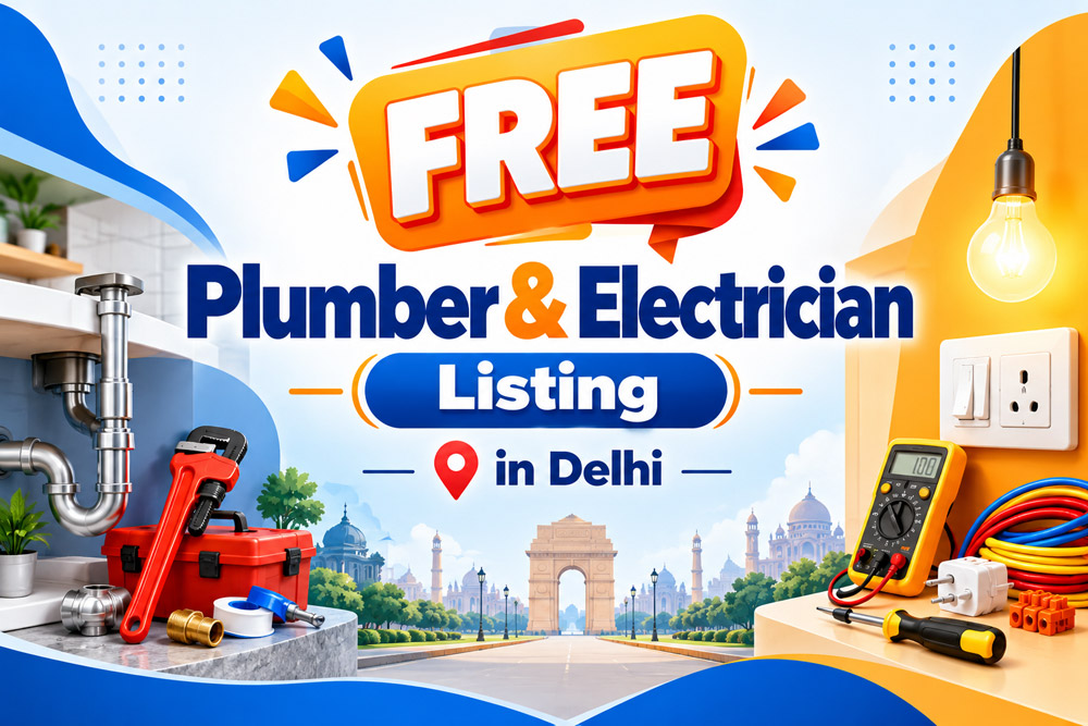 Free Plumber & Electrician Listing in Delhi: Get Emergency Home Service Calls