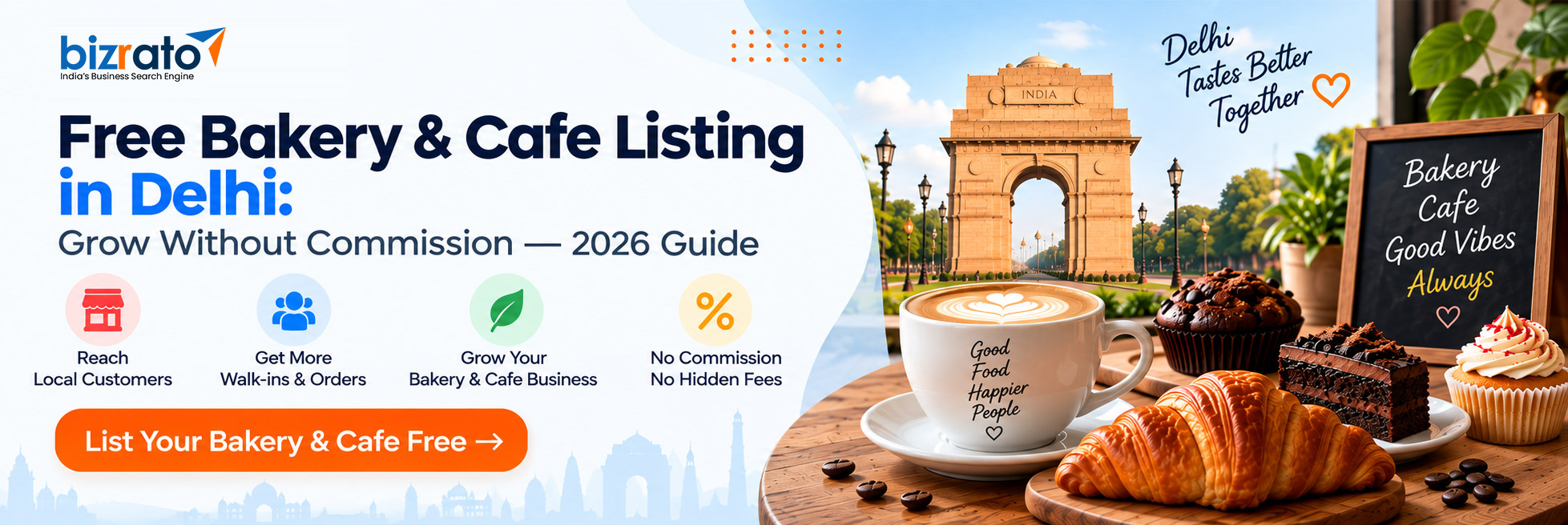 Free Bakery & Cafe Listing in Delhi: Grow Without Commission — 2026 Guide