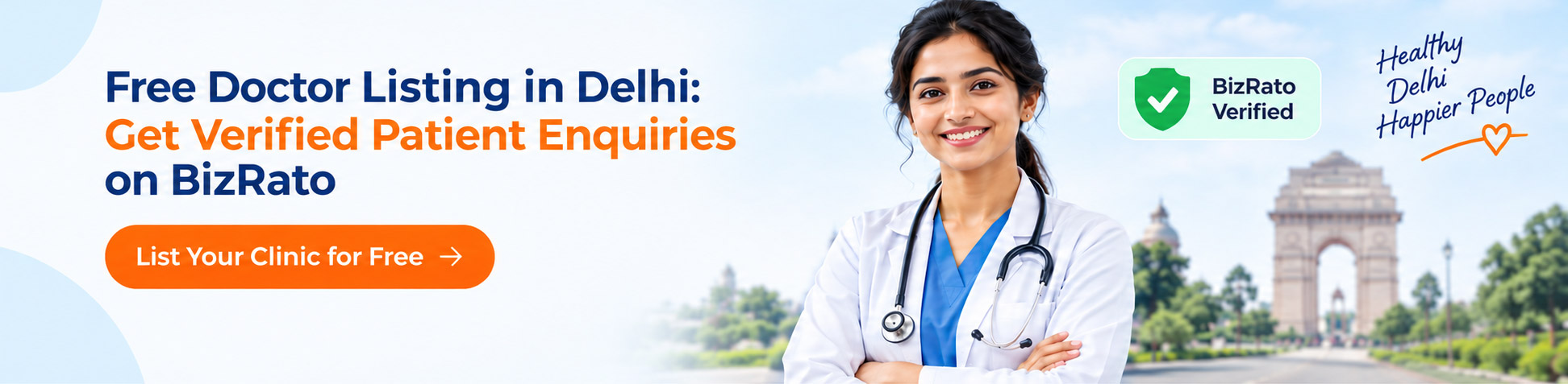 Free Doctor Listing in Delhi: Get Verified Patient Enquiries on BizRato