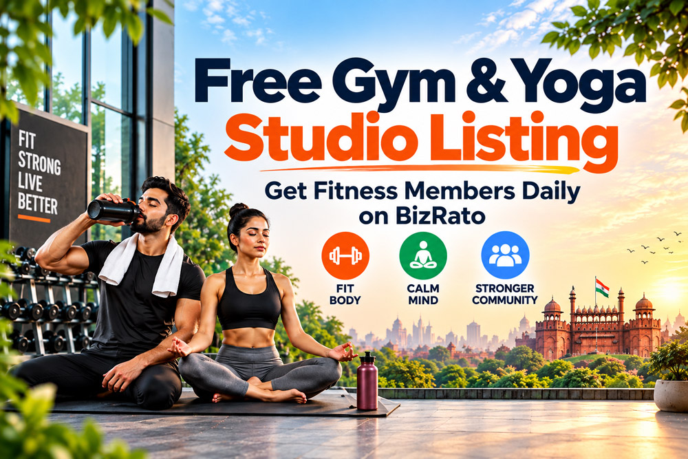 Free Gym & Yoga Studio Listing in Delhi: Get Fitness Members Daily on BizRato